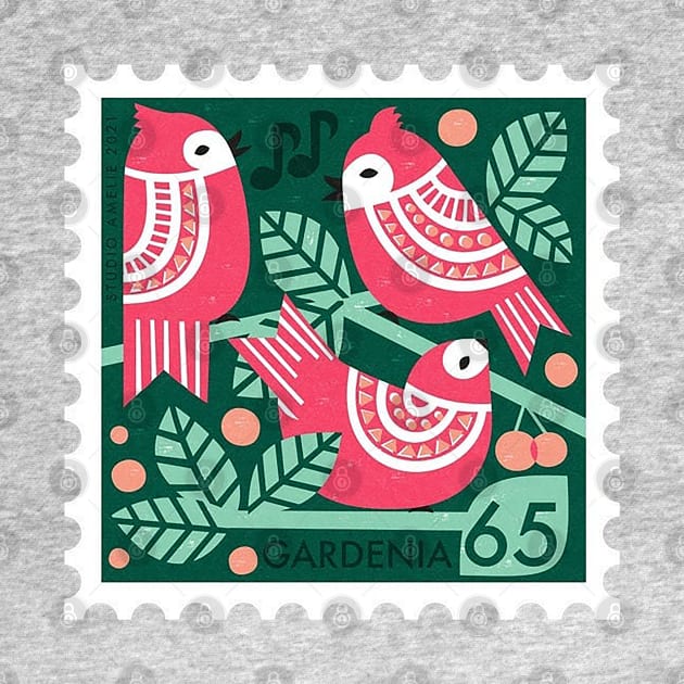 bird stamp designers lucky by studioamelie